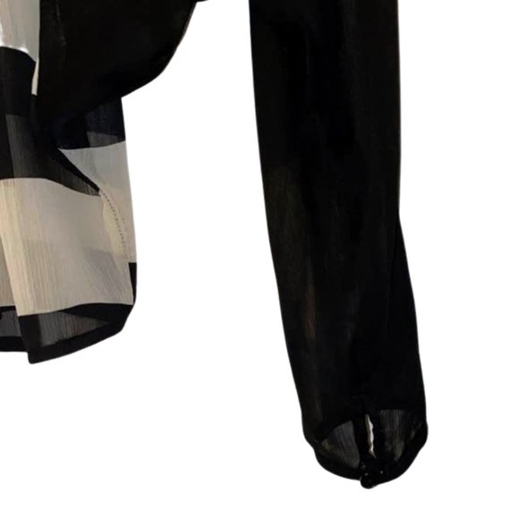 Living Doll Los Angeles Sheer Batwing Sleeve Striped Top - Picture 6 of 10